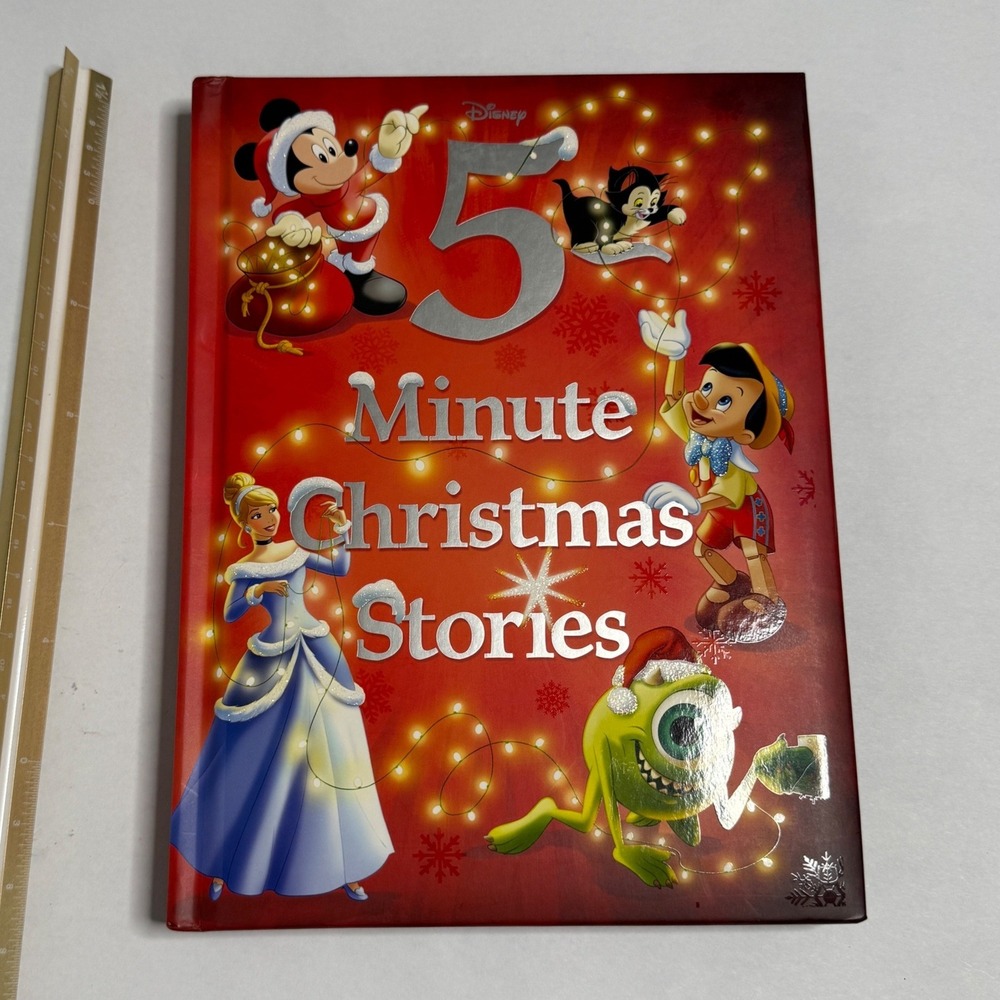 Disney 5 Minute Christmas Stories Hardcover Book Mickey Mouse Pixar 2016 Holiday